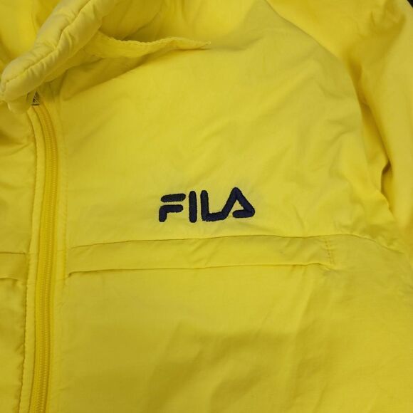 Vintage FILA 80s 90s Bright Yellow Snow Winter Ski Jumpsuit 42 Gorpcore Coverall - Picture 9 of 14